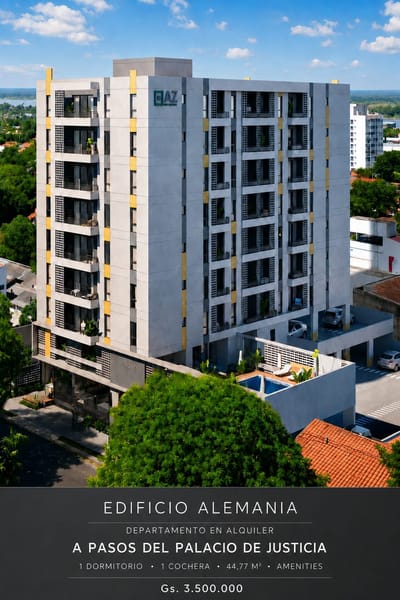 ✨ Departamento Lujoso En Alquiler – Edificio Alemania - Sajonia Asunción