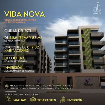 ED VIDA NOVA - DEPARTAMENTO 83M² EN VENTA