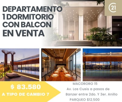 Venta Departamento en 2do anillo, Avenida Los Cusis, edificio Macororo 15