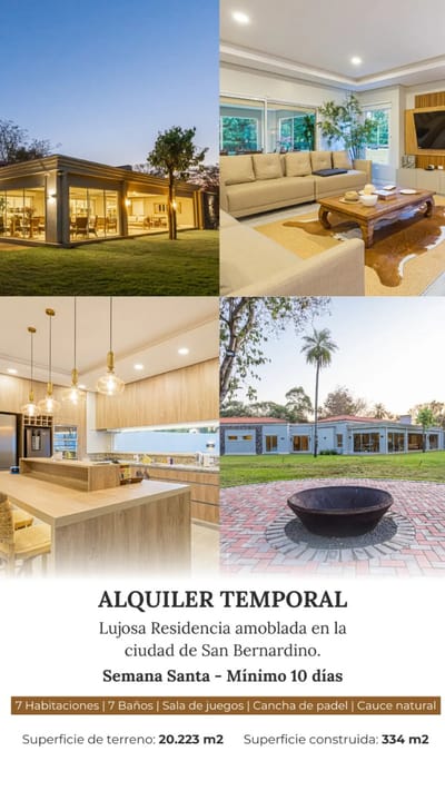 Alquiler temporal en SAN BERNARDINO