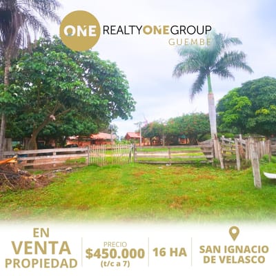 PROPIEDAD EN VENTA EN SAN IGNACIO DE VELASCO DENTRO DE LA MANCHA URBANA 
