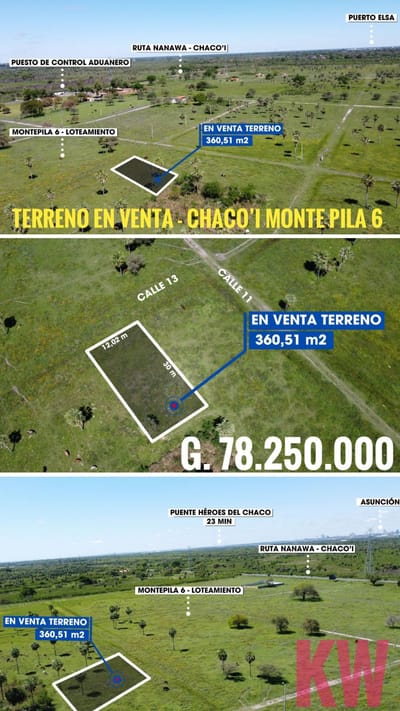 TERRENO EN VENTA EN CHACO´I
