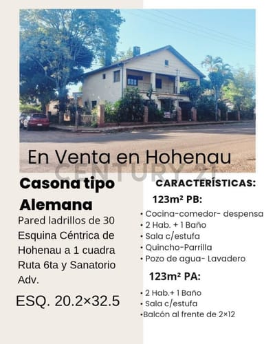 VENDO CASONA EN HOHENAU
