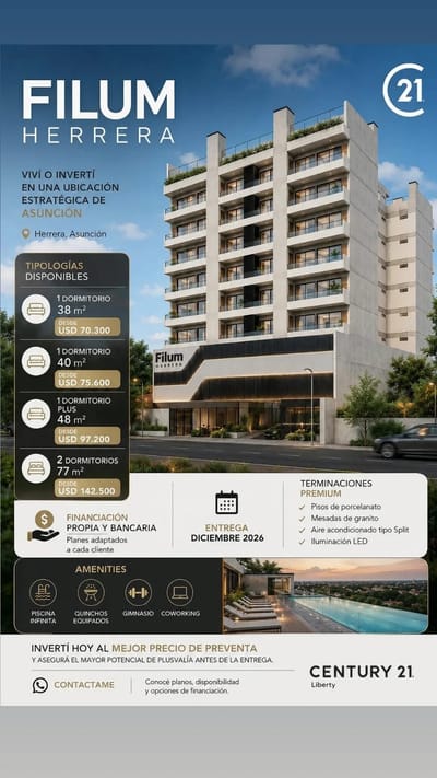 VENTA DEPARTAMENTO EN POZO FILUM HERRERA 