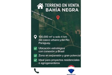 Terreno-Venta-, Bahia Negra, Alto Paraguay