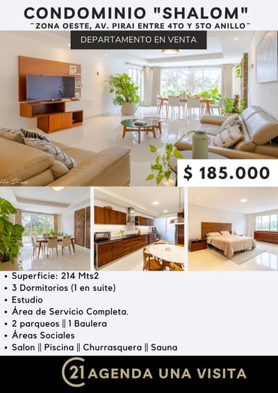 DEPARTAMENTO EN VENTA DE 3 DORMITORIOS 