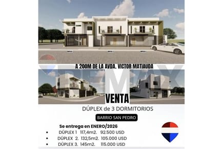 VENTA DE DUPLEX A ESTRENAR