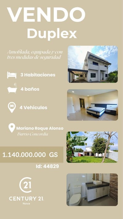 Dúplex en venta – Barrio Concordia | Mariano Roque Alonso