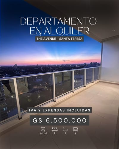 ALQUILO DEPARTAMENTO DE 2 DORMITORIOS - THE AVENUE - SANTA TERESA
