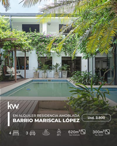 En Alquiler - Residencia Amoblada En Barrio Mariscal López