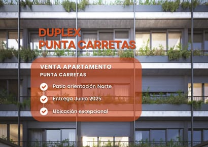 Venta Apartamento Duplex Punta Carretas 1 Dormitorio ¡Patio Orientación Norte!