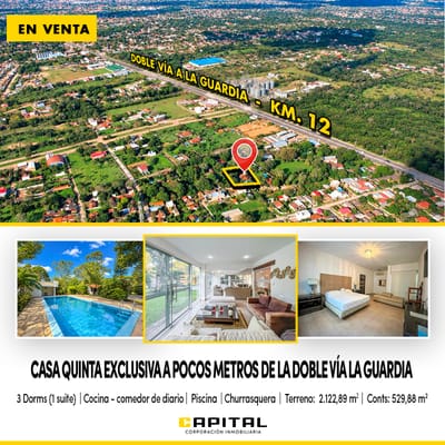 LINDA CASA QUINTA/DOBLE VÍA LA GUARDIA 