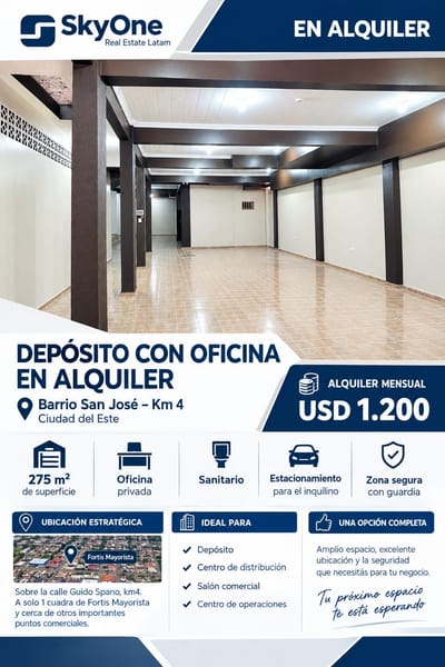 ¡depósito Con Oficina En Alquiler!