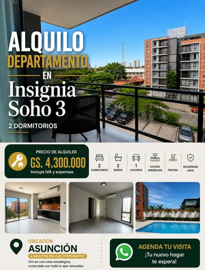 Alquilo Departamento De 2 Dormitorios En Asuncion