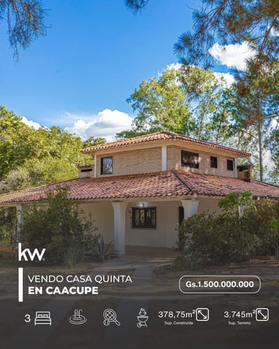 EN VENTA QUINTA EN CAACUPE