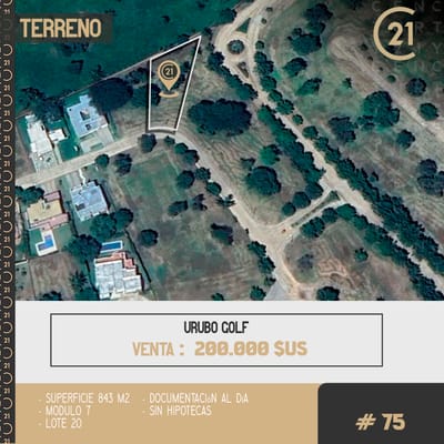 Inmueble # 75 TERRENOS En Urubo Golf Módulo 7 
