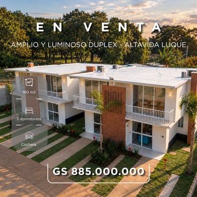 EN VENTA – DÚPLEX EN ALTAVIDA LUQUE