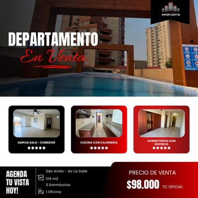 Amplio Departamento con hermosa vista en Condominio La Casona 