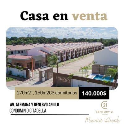 Casa en venta, condominio citadella