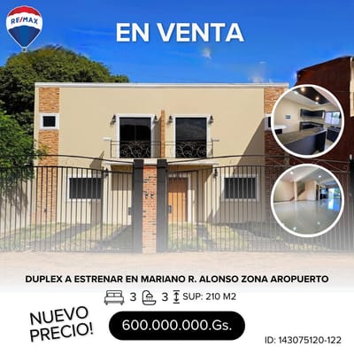 VENTA DE DUPLEX A ESTRENAR EN  M.R.ALONSO