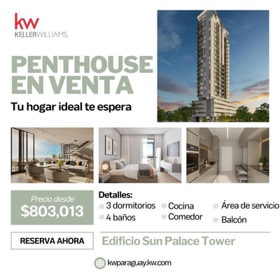 En Venta Penthouse de 3 habitaciones 