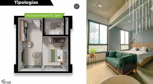 MONOAMBIENTE EN ALQUILER ZUBA BY ELEVA B° JARA ASUNCIÓN