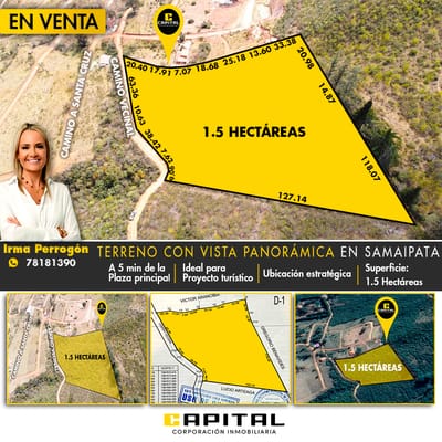 OPORTUNIDAD UNICA EN SAMAIPATA TERRENO EN VENTA