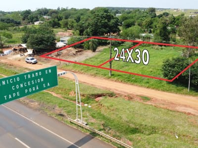 VENDO TERRENO EN CAAGUAZU SOBRE RUTA PY 02 - ZONA  FERRET EL OBRERO