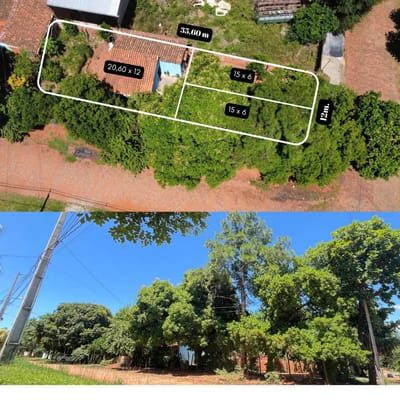 Terreno en esquina, con construcción habitable.