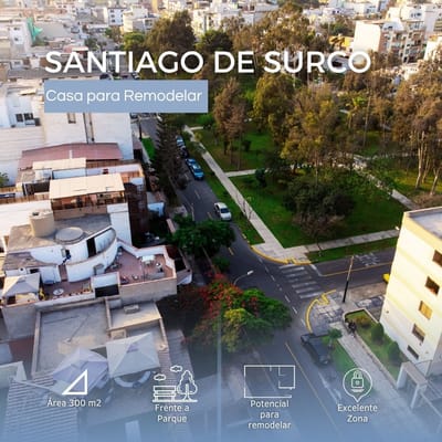 Venta De Casa Para Remodelar En Santiago De Surco A $600,000