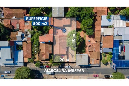 VENDO TERRENO EN SAN LORENZO ZONA CENTRO 800 M2