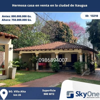 Vendo casa en Itaugua 