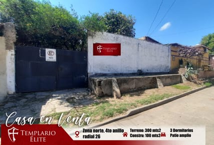 CASA EN VENTA A PRECIO DE TERRENO, ZONA NORTE 4TO ANILLO Y CANAL ISUTO