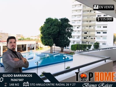 HERMOSO DPTO EN VENTA O ANTICRETICO ZONA NORTE