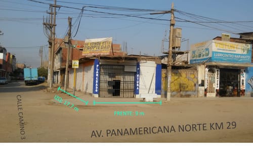SE VENDE TERRENO CON EXCELENTE UBICACION, EN LA PANAMERICANA NORTE - PUENTE PIED