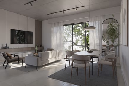 2 dormitorios con patio interno arbolado de 1.000 m2 - Ventura Ykuá Satí