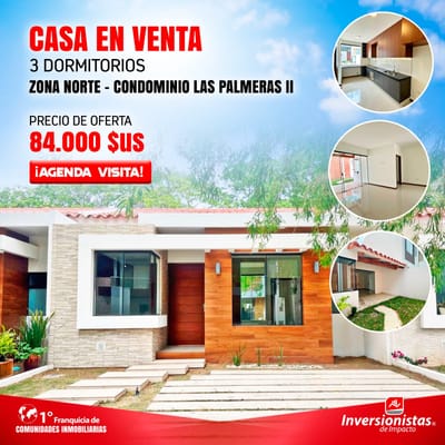 CASAS EN VENTA DE UNA PLANTA 3 DORMITORIOS