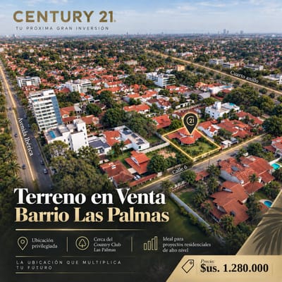 EN VENTA | AMPLIO TERRENO EN EXCLUSIVO BARRIO LAS PALMAS