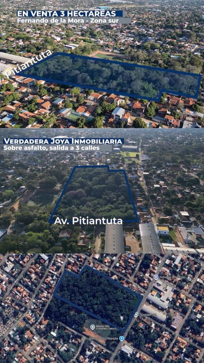  3 Hectáreas sobre Avda. Pitiantuta - OPORTUNIDAD UNICA