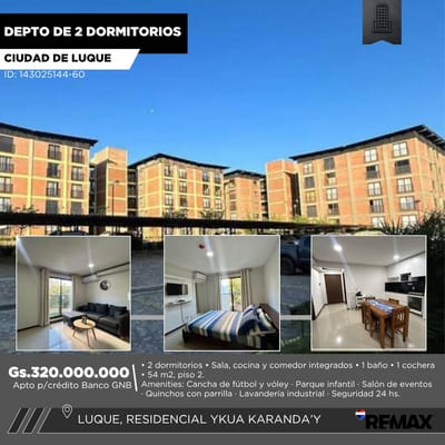 DEPARTAMENTO EN VENTA – YKUA KARANDA'Y | LUQUE
