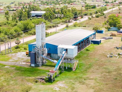 Fábrica y planta industrial de hormigón