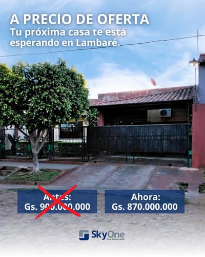 CASA EN VENTA EN LAMBARÉ 