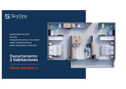 Vendo Departamento de 2 dormitorios en Mariano Roque Alonso – 65,03 m²