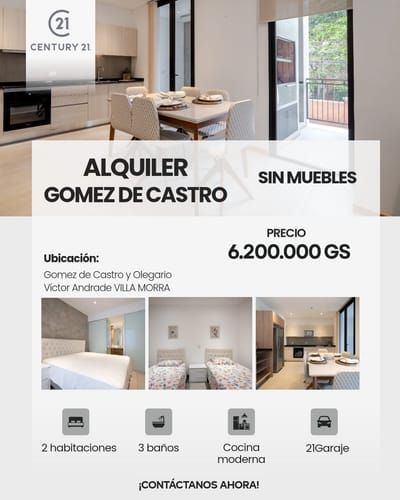 Alquilo dpto de Dos Habitaciones Edif Gómez de Castro 