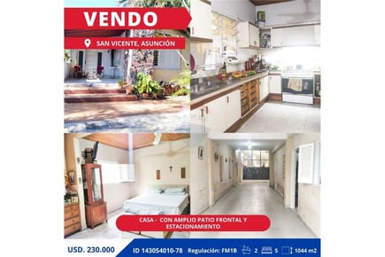 VENDO CASA EN B° SAN VICENTE CON 1.044