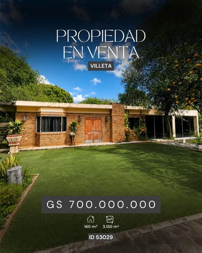 PROPIEDAD EN VENTA - VILLETA