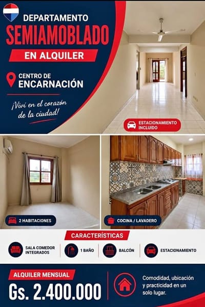 Departamento - Alquiler - Encarnación, Itapúa, Paraguay