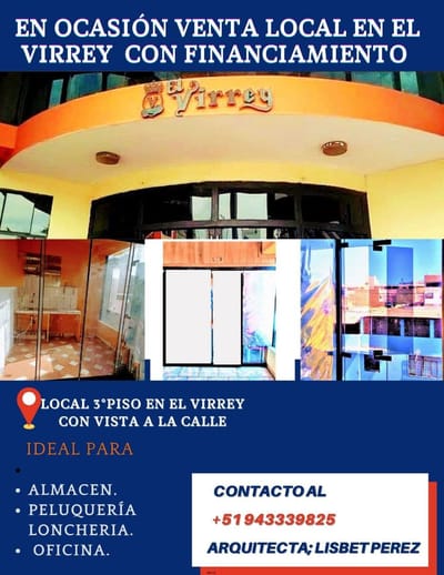  Venta  Local 3° Piso En El Virrey 