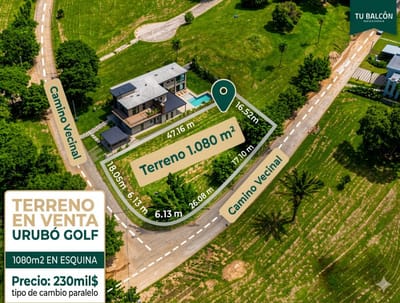 TERRENO EN VENTA EN ESQUINA Urubo Golf