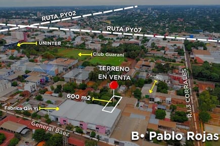 TERRENO EN BARRIO PABLO ROJAS 600 m2